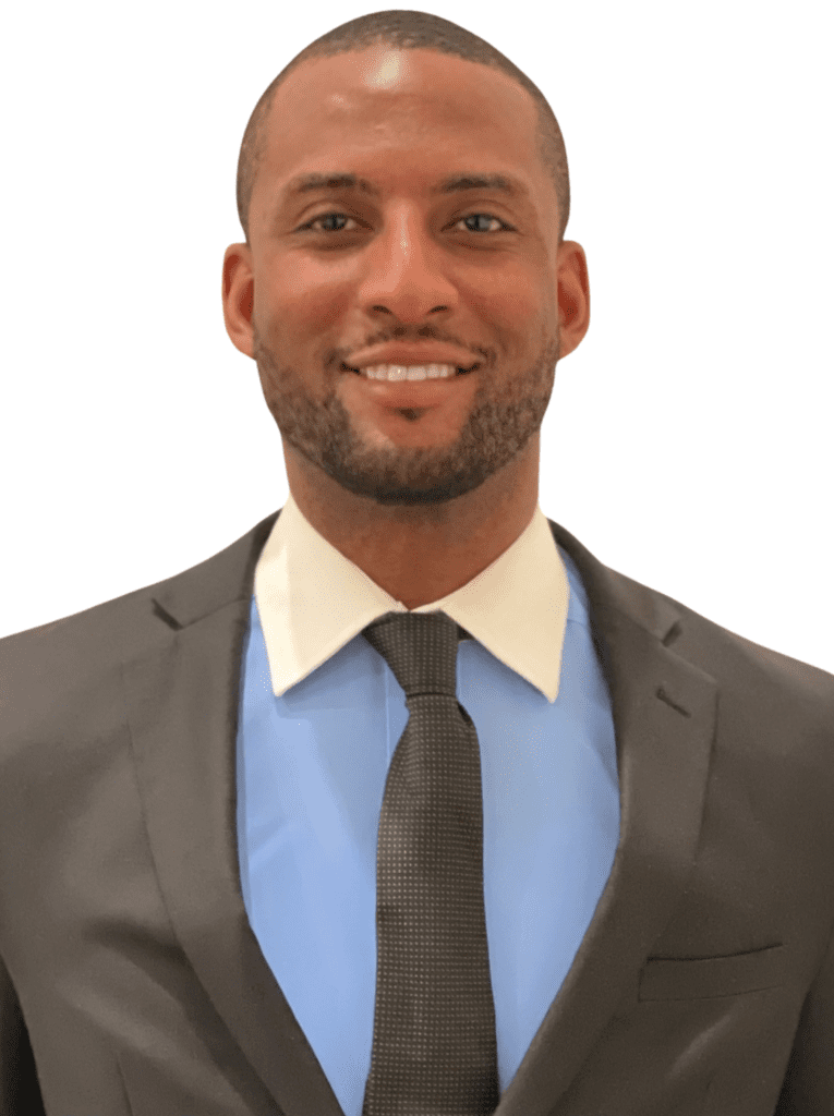 Smiling man in a suit with tie.