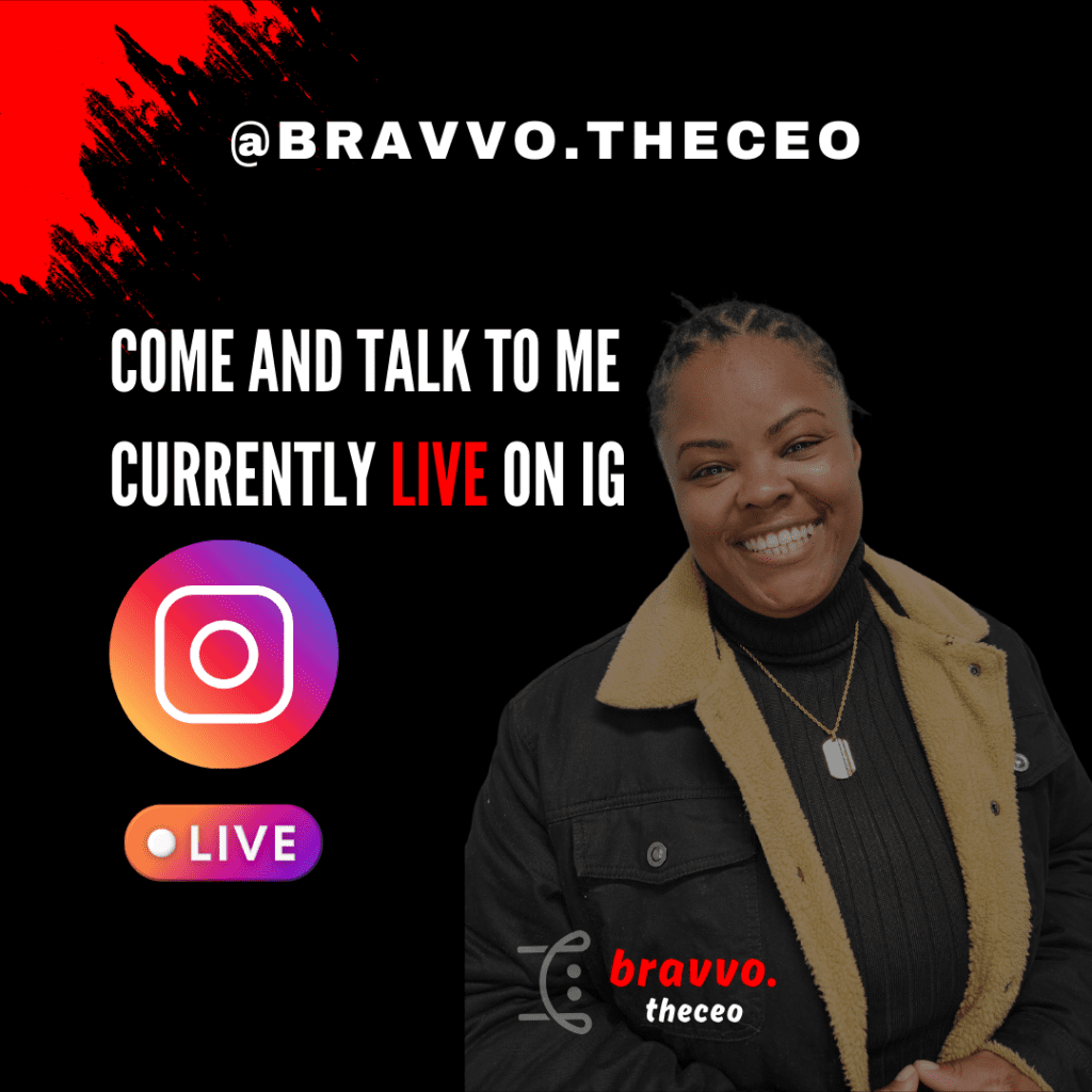 Smiling person promoting Instagram live session.