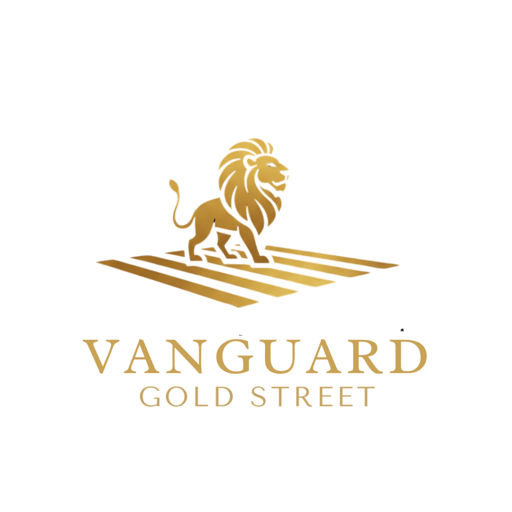 Lion logo with "Vanguard Gold Street" text.